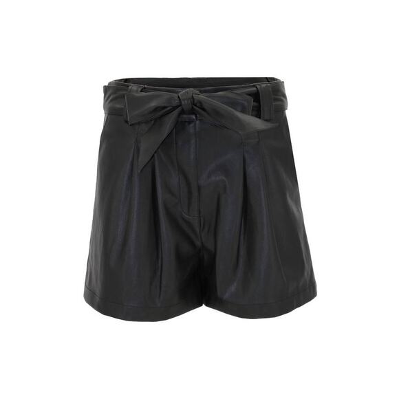 Christy Lynn Indigo Vegan Leather Shorts in Black 6 - Picture 1 of 2